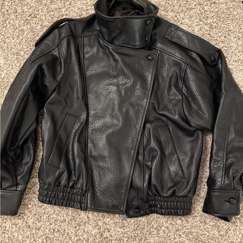Zara Black viral leather Jacket